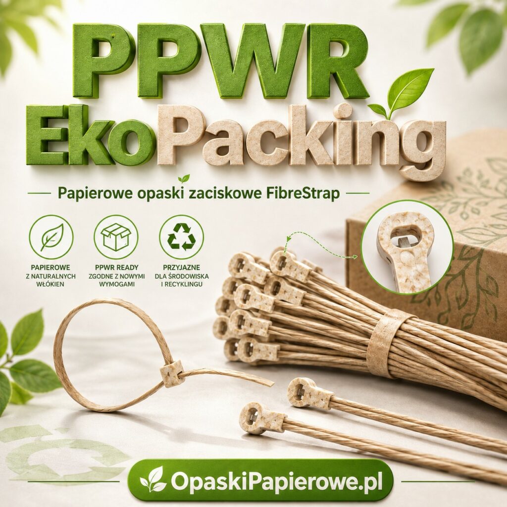 PPWR EkoPacking Papierowe opaski zaciskowe FibreStrap 2